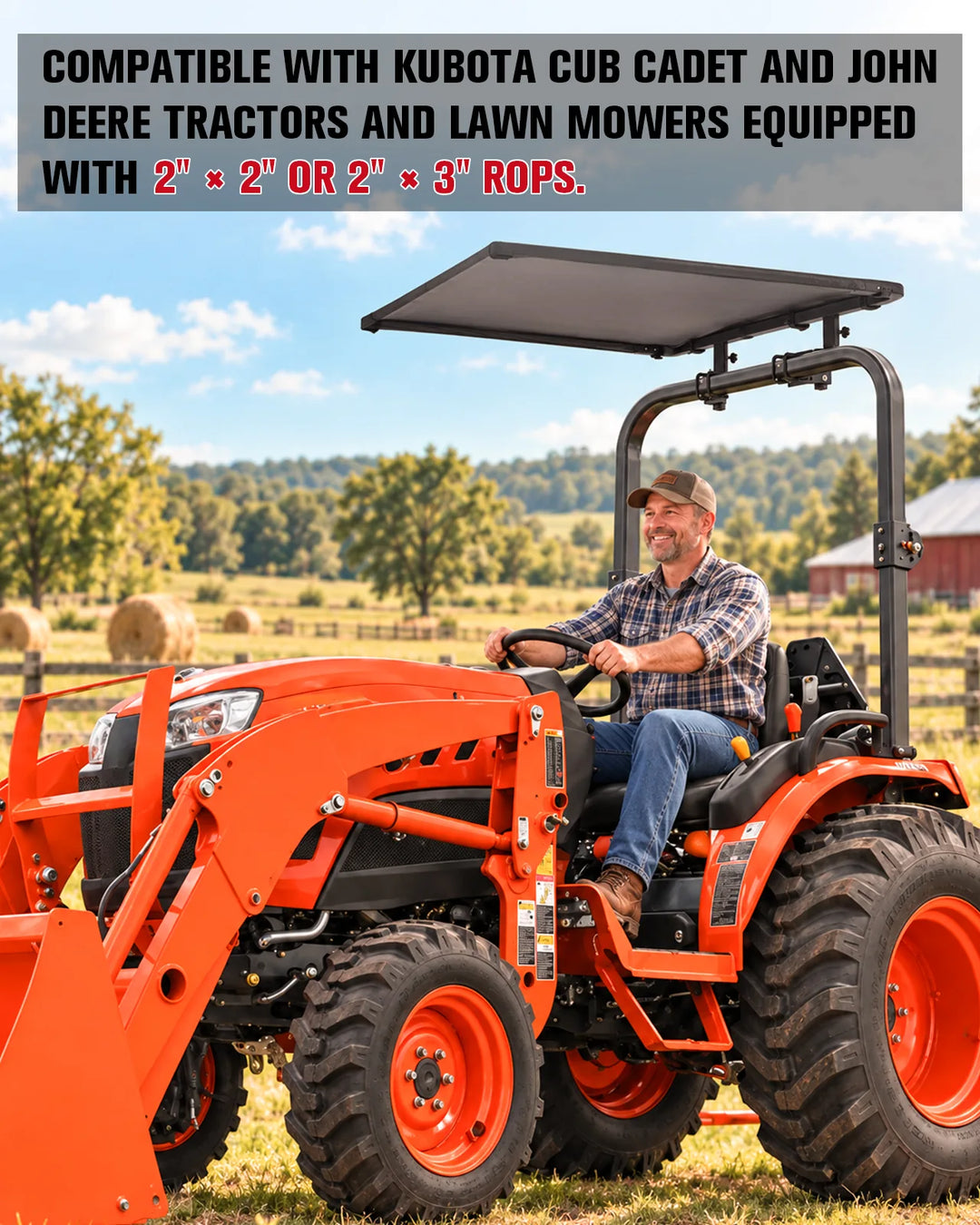 Tractor Canopy for 2"x2"/2"x3" Rops Fitment