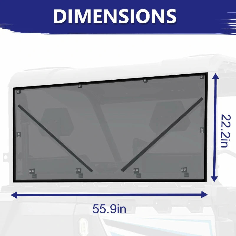 dimension of the uforce 1000 windshield
