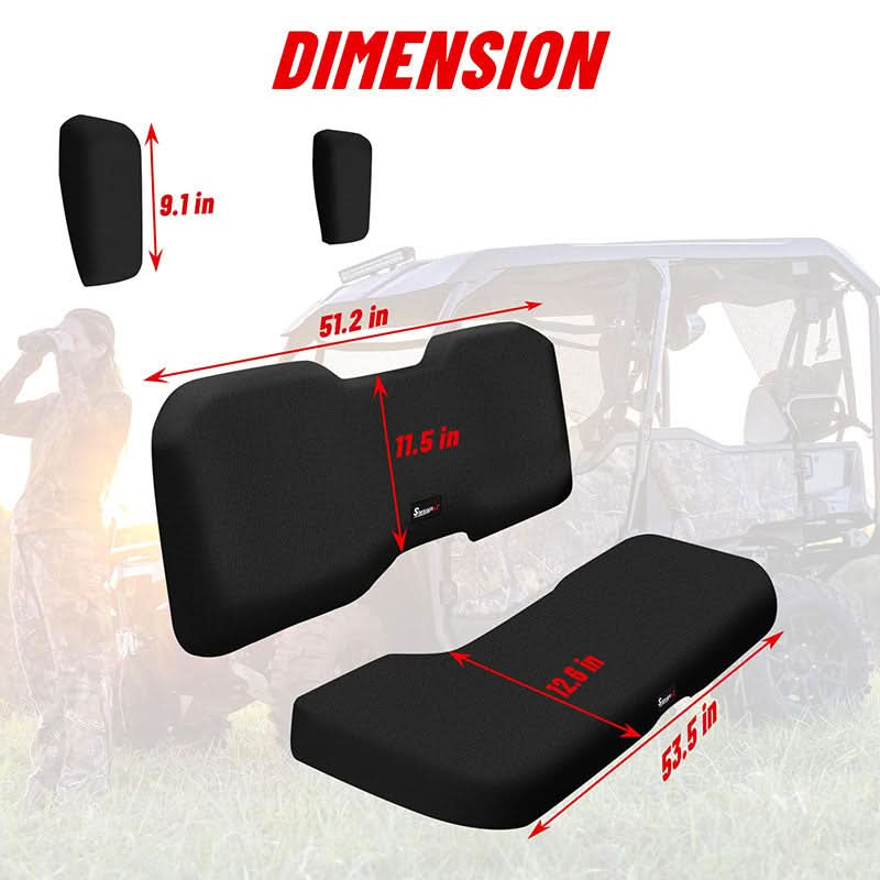 deimension of the honda pioneer 1000 seat cover 