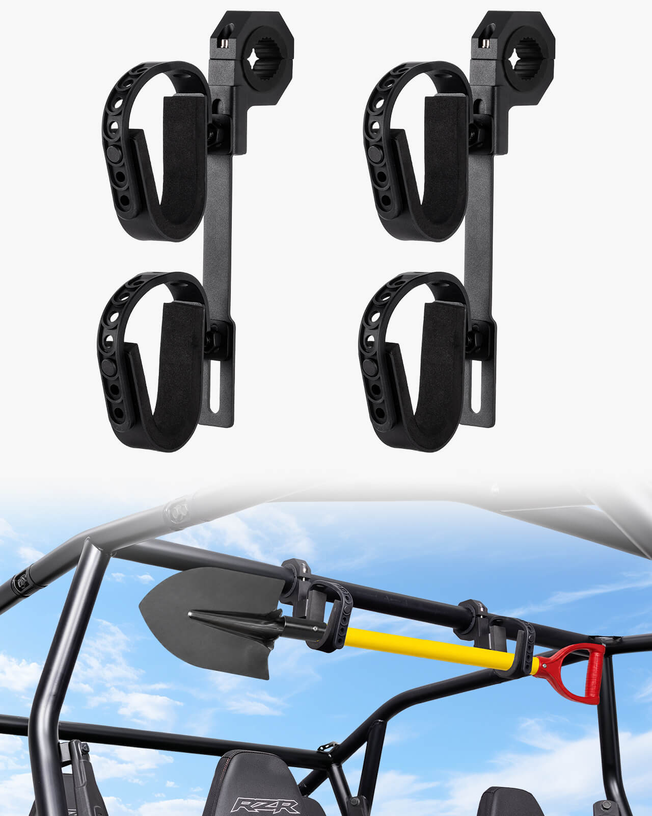 UTV Gun Holder 2-Row For 1-2 Inch Roll Bar