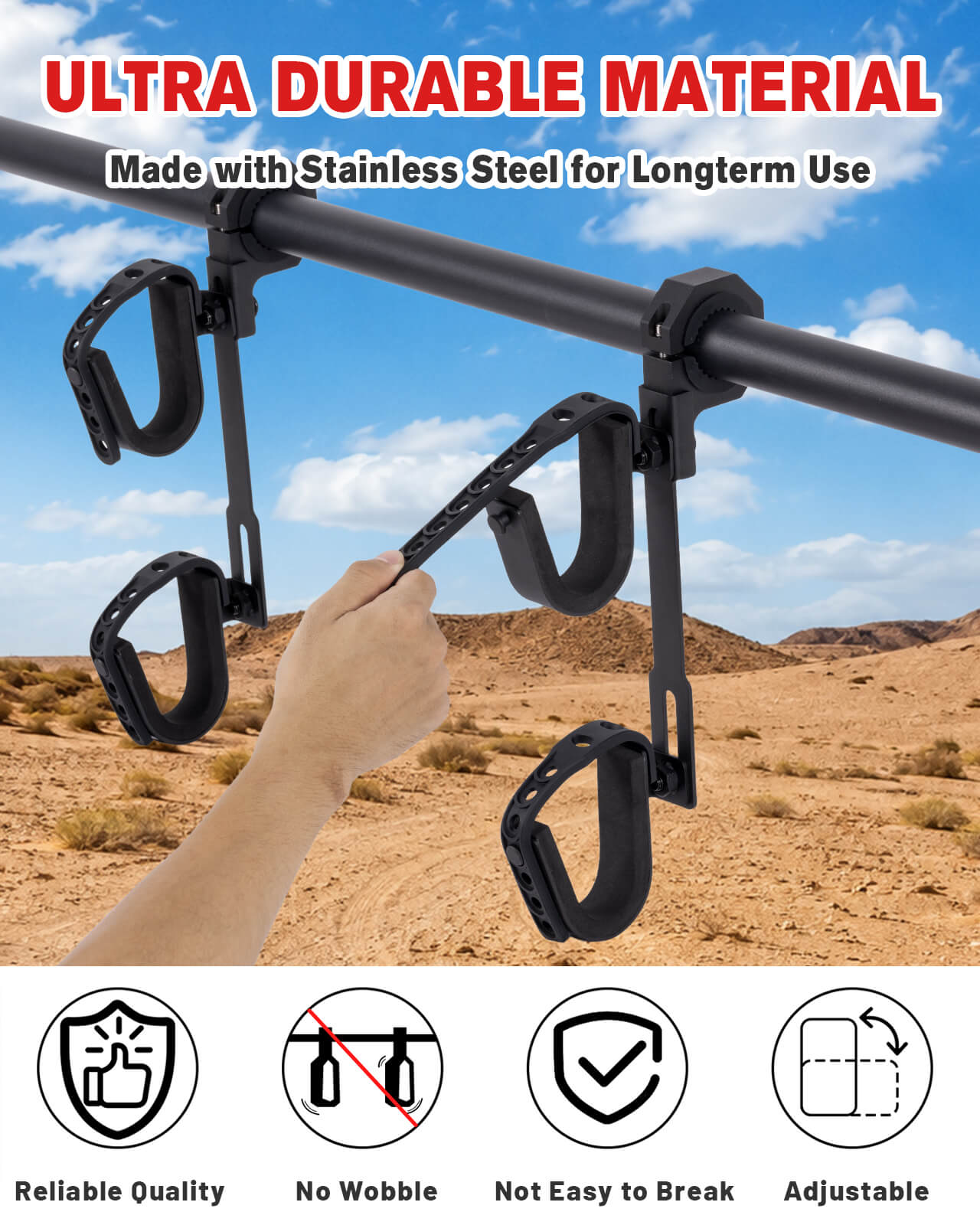 UTV Gun Holder For 1-2 Inch Roll Bar durable material