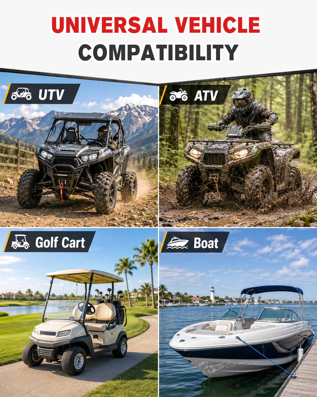 UTV Gun Holder 2-Row For 1-2 Inch Roll Bar fit universal vehicle