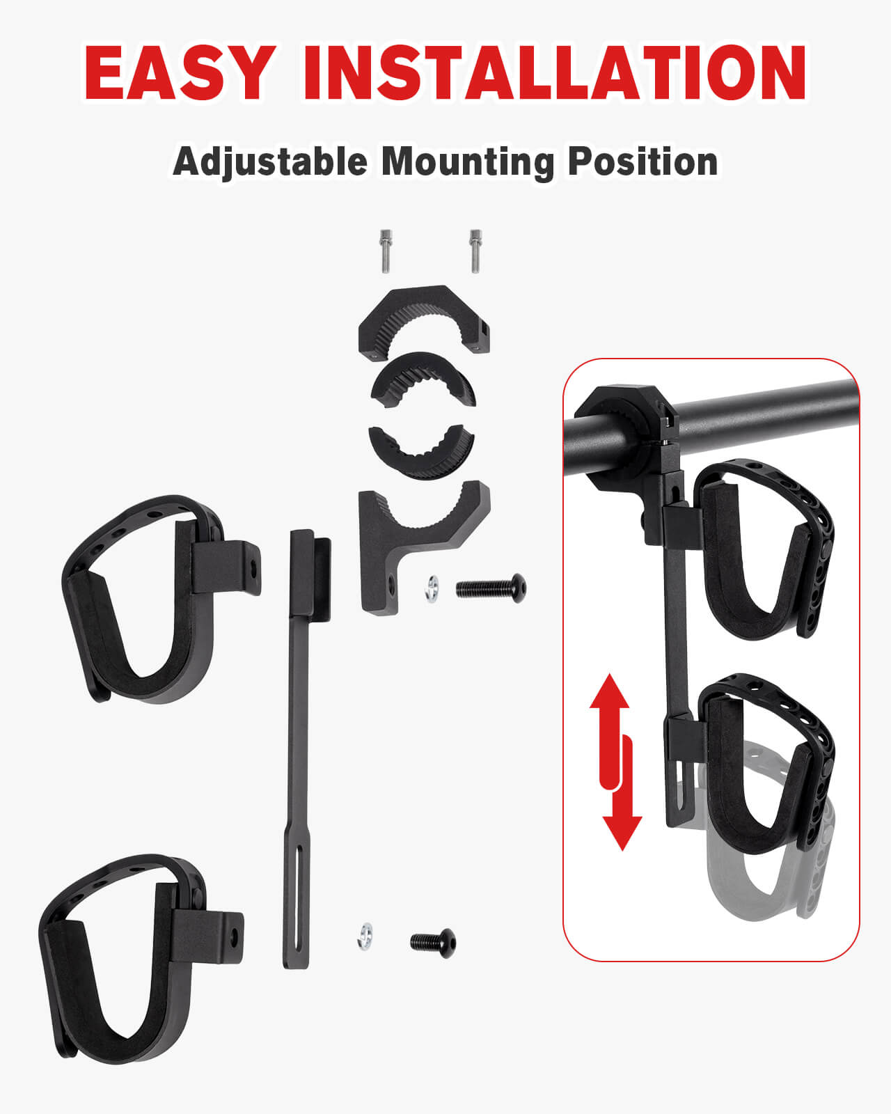UTV Gun Holder 2-Row For 1-2 Inch Roll Bar east to install