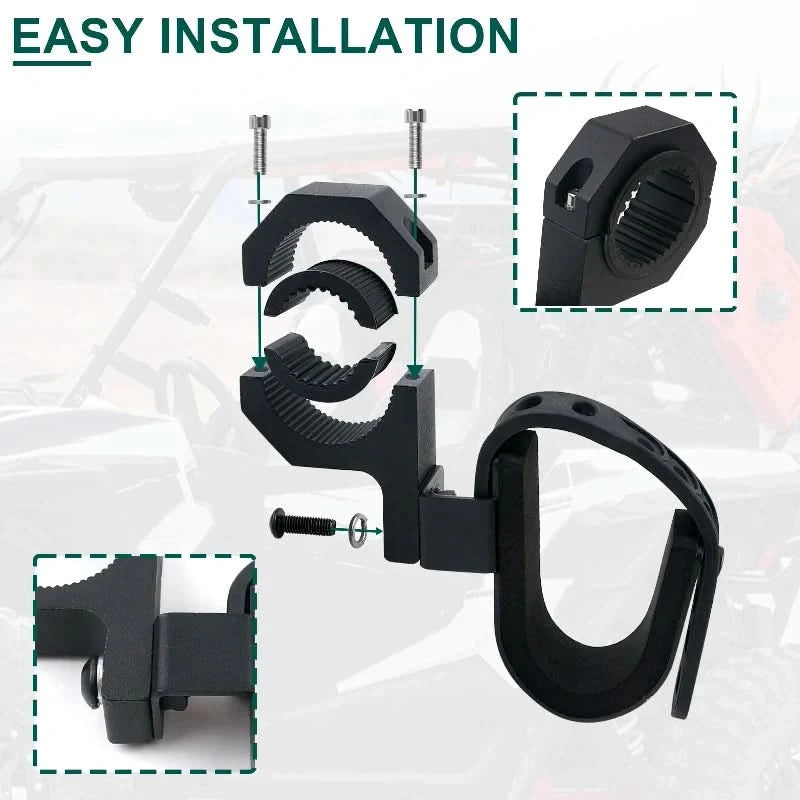 utv roll bar gun holder easy installation