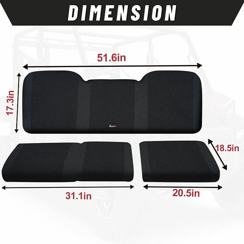 dimension of the Polaris ranger xp1000 seat cover