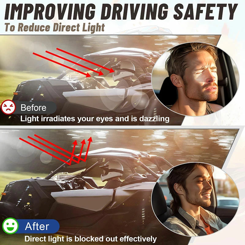 utv sun visor improving driving safety
