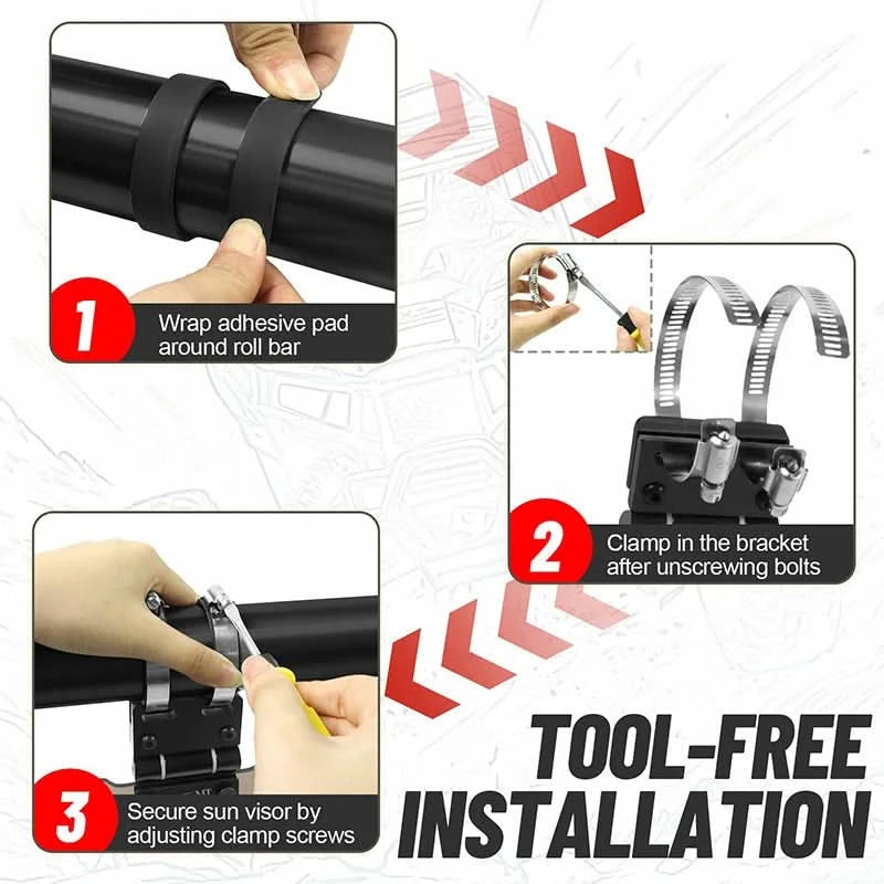 utv sun visor installation steps 