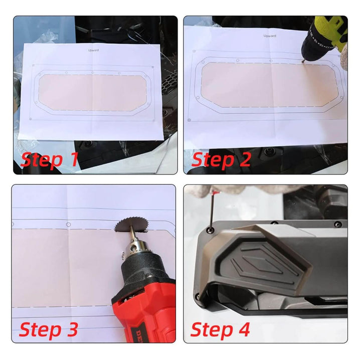 UTV windshield vent kit installation steps