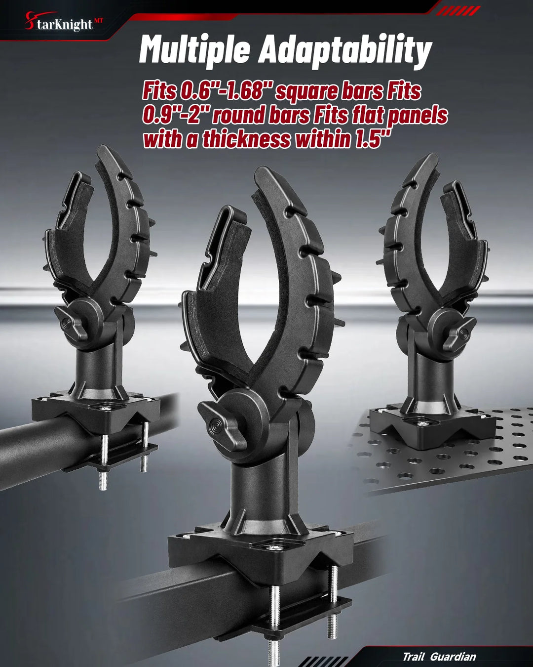 Universal ATV/UTV Adjustable Gun Holders   mutiple adaptability