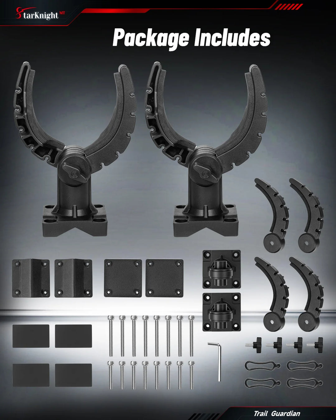 Universal ATV/UTV Adjustable Gun Holders  package