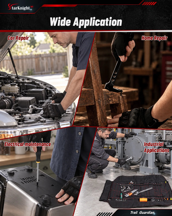 Universal ATV/UTV Tool Kit with Roll-Up Pouch wide application