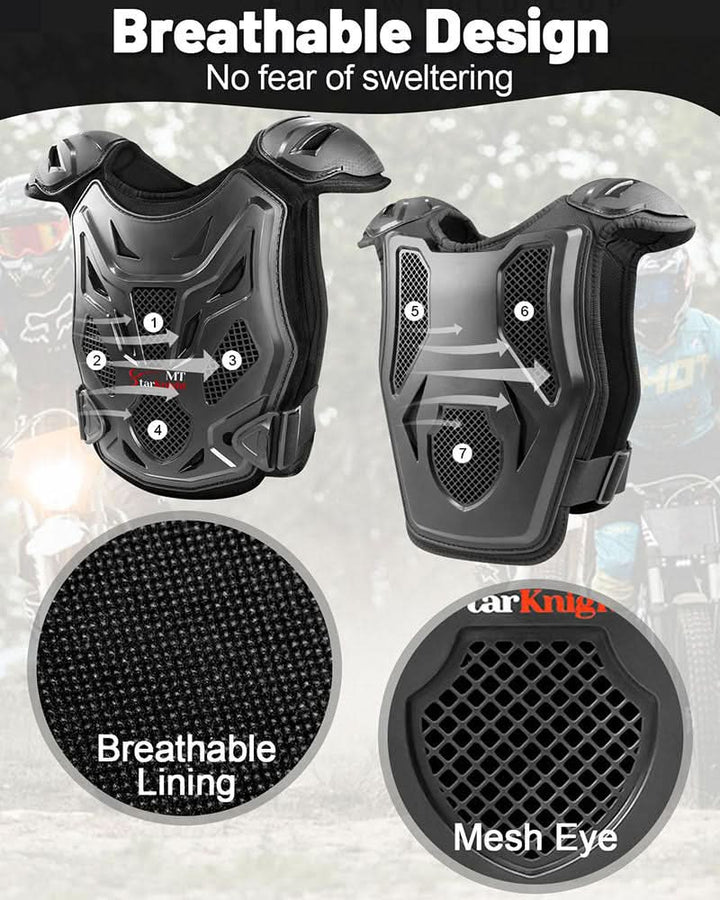 breathable design of the kid dirt bike gear