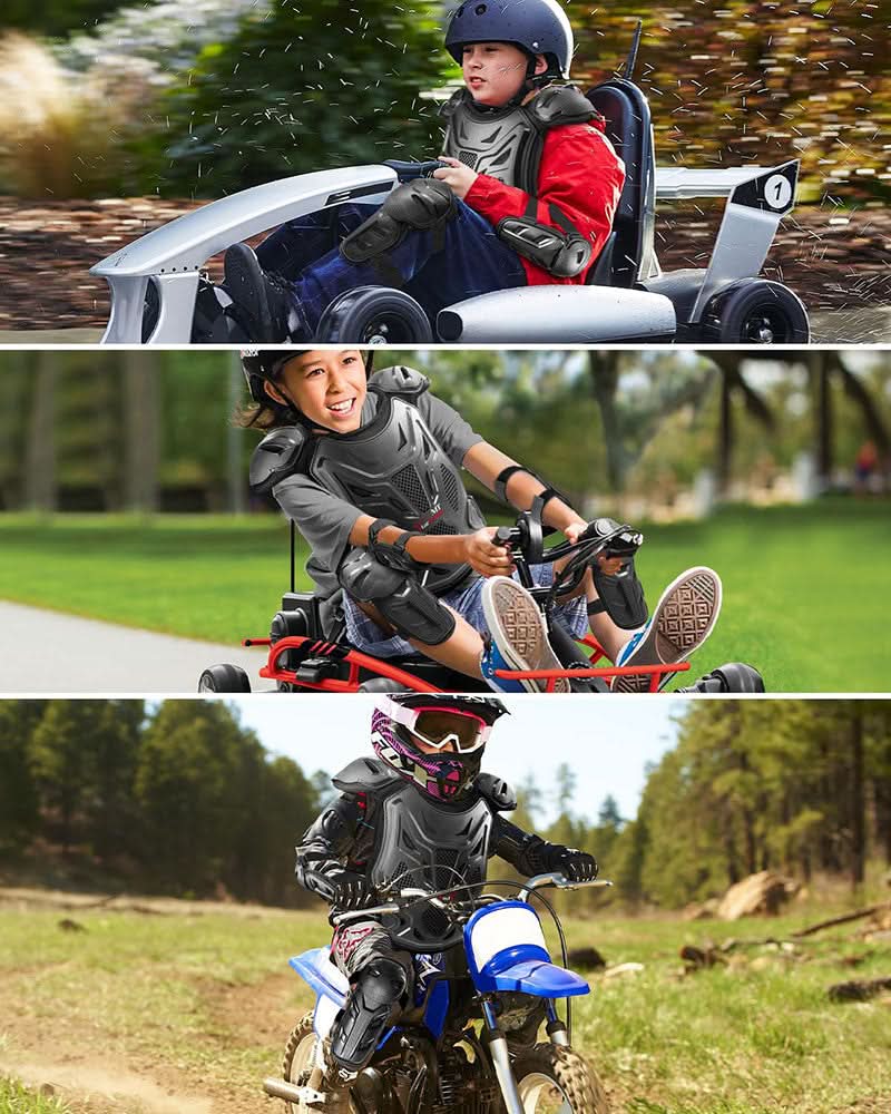 showcase of the black kids dirt bike gear