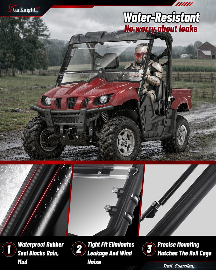 Yamaha Rhino 450/660/700 Flip-Up Windshield water-resistant