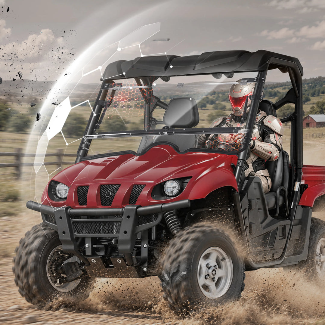 Yamaha Rhino 450/660/700 Flip-Up Windshield show