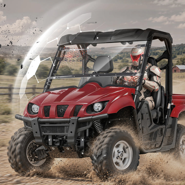 Yamaha Rhino 450/660/700 Flip-Up Windshield show