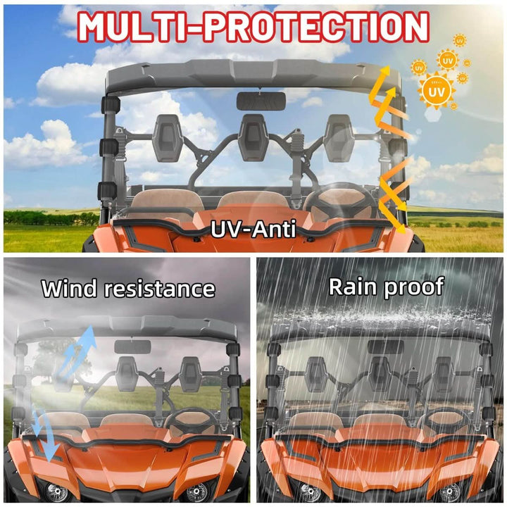 starknightmt yamaha viking front windshield block wind and rain