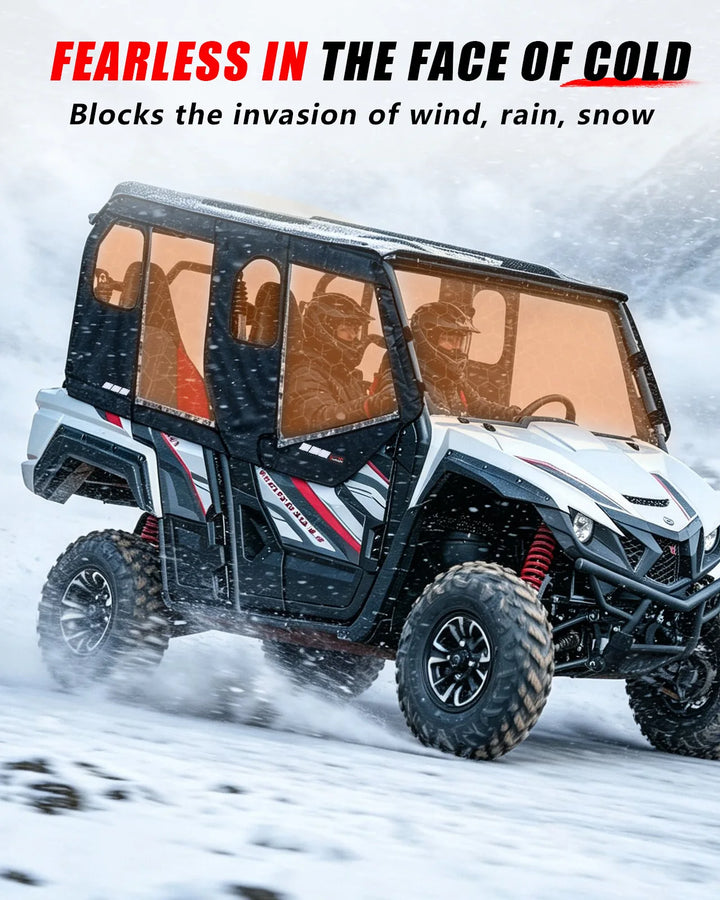 StarknightMT Yamaha Wolverine X4 Soft Upper Doors block wind, rain ,snow