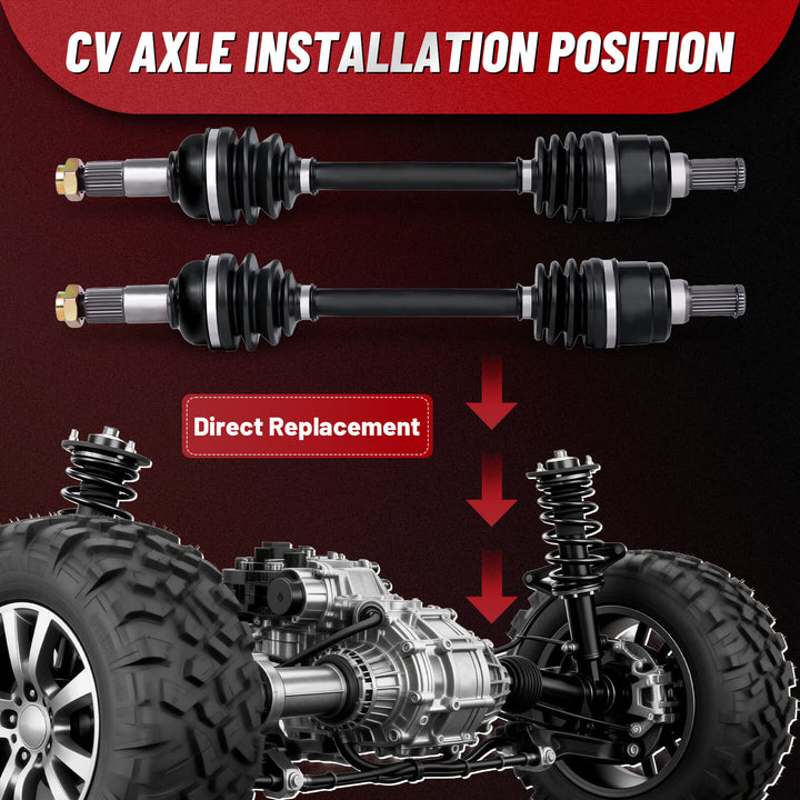 StarknightMT Yamaha Grizzly 550 Rear CV Axle Drive Shaft Installation Position