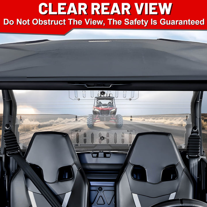 commander vented  windshield clear rear view 