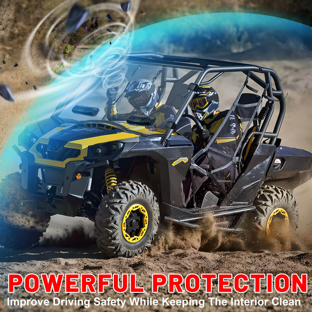 Can-Am commander 800 vented windshield powful protection