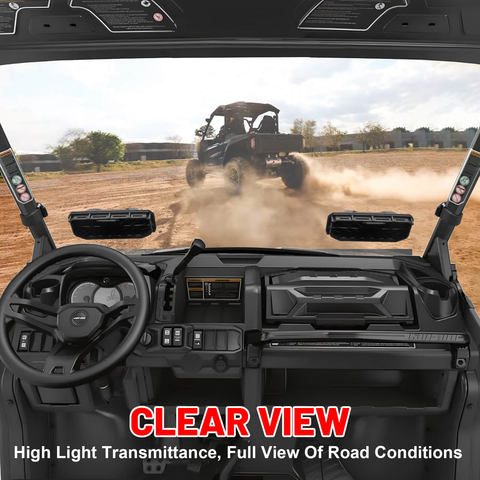clear view of commander 1000r vent windshield 2011-2020