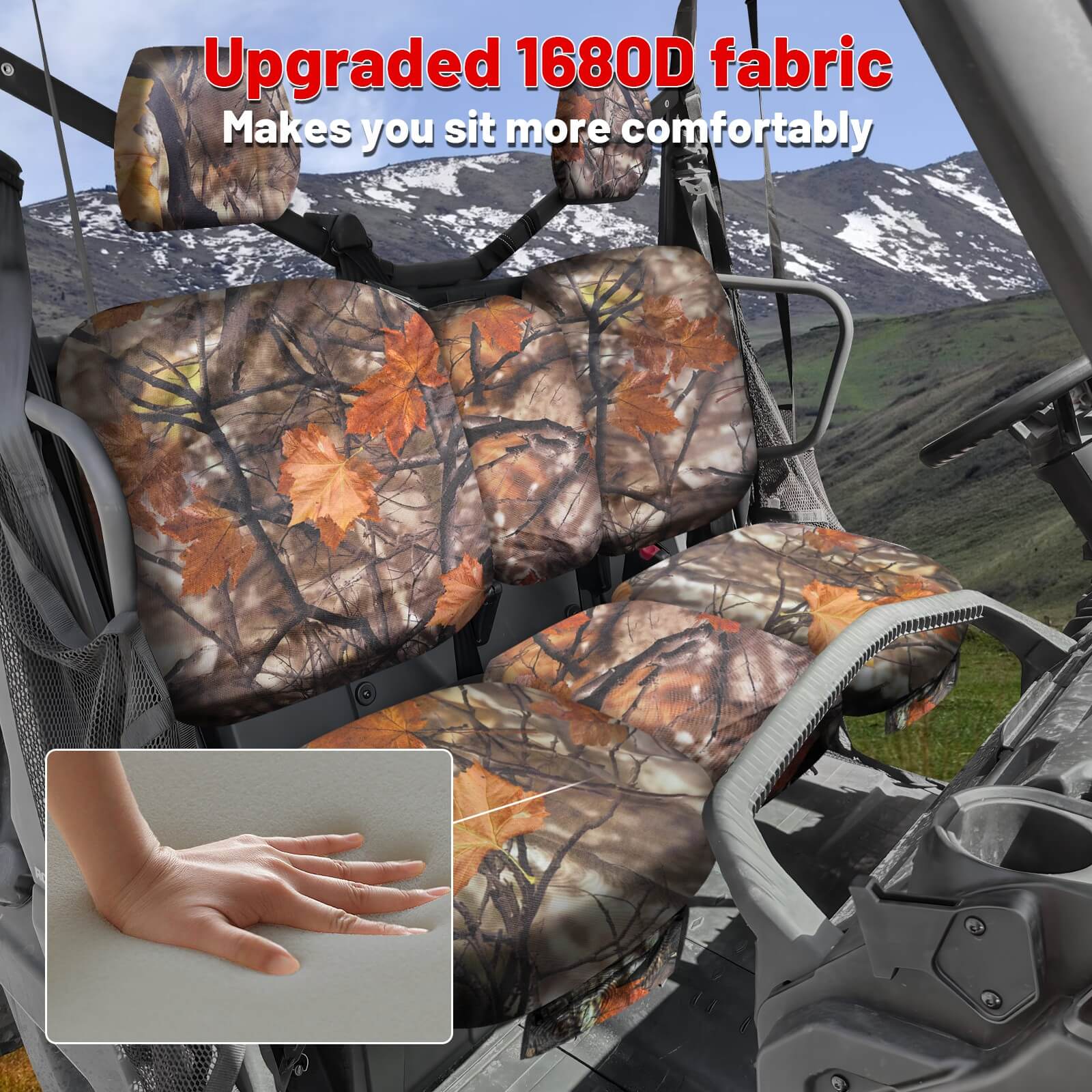 upgraded 1680d fabric of defender DPS maple seat covers