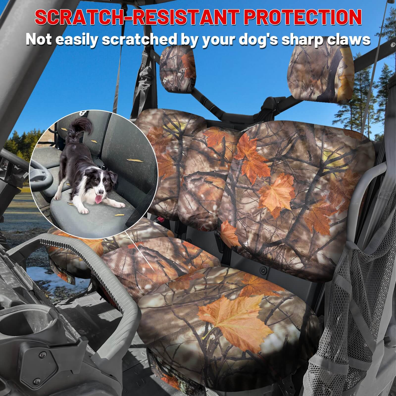 can-am defender maple leaf camo sat covers scratch-resistance features