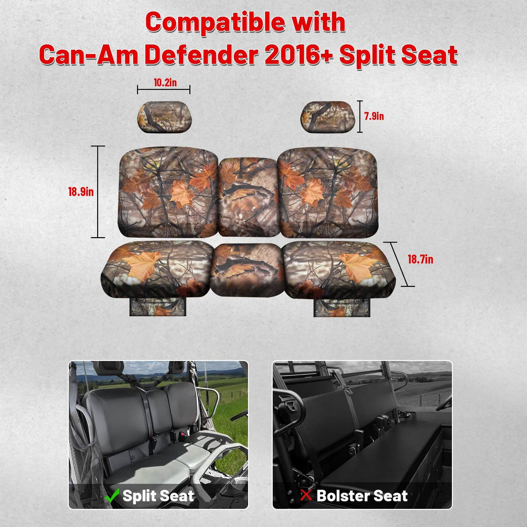 maple camouflage seat covers fit defender 2016+ split seat 