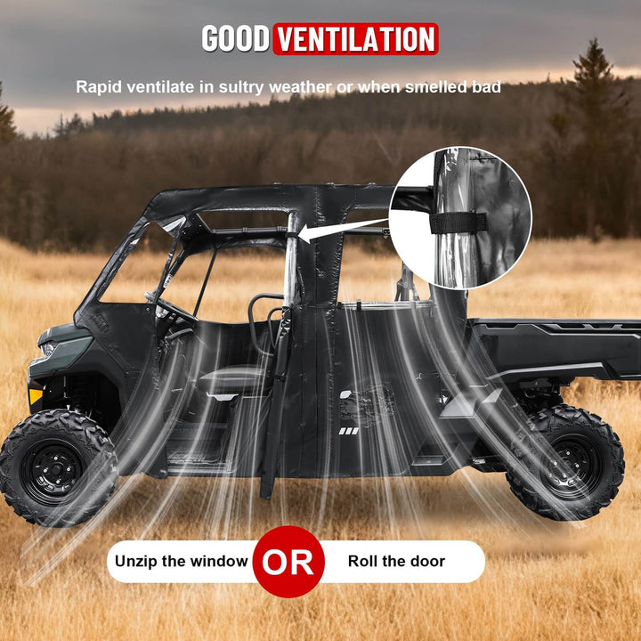 good ventilation of defender max soft cab enclosure