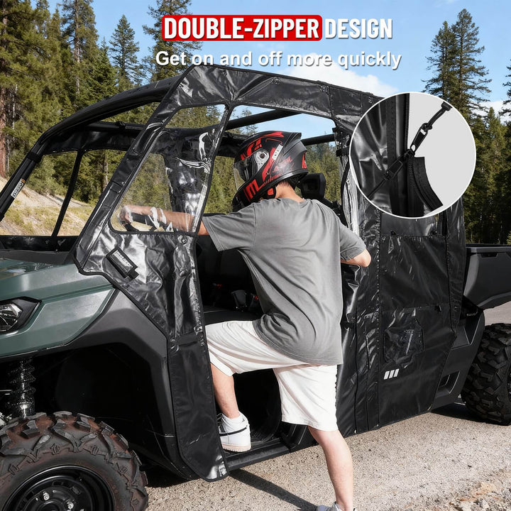 defender max soft upper door double zipper design and get on and off quickly 