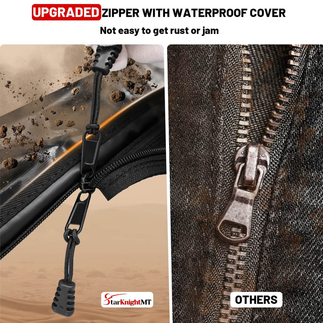 Upgraded zipper with waterproof cover of canam defender max soft door