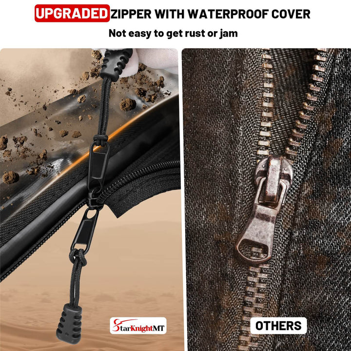 Upgraded zipper with waterproof cover of canam defender max soft door