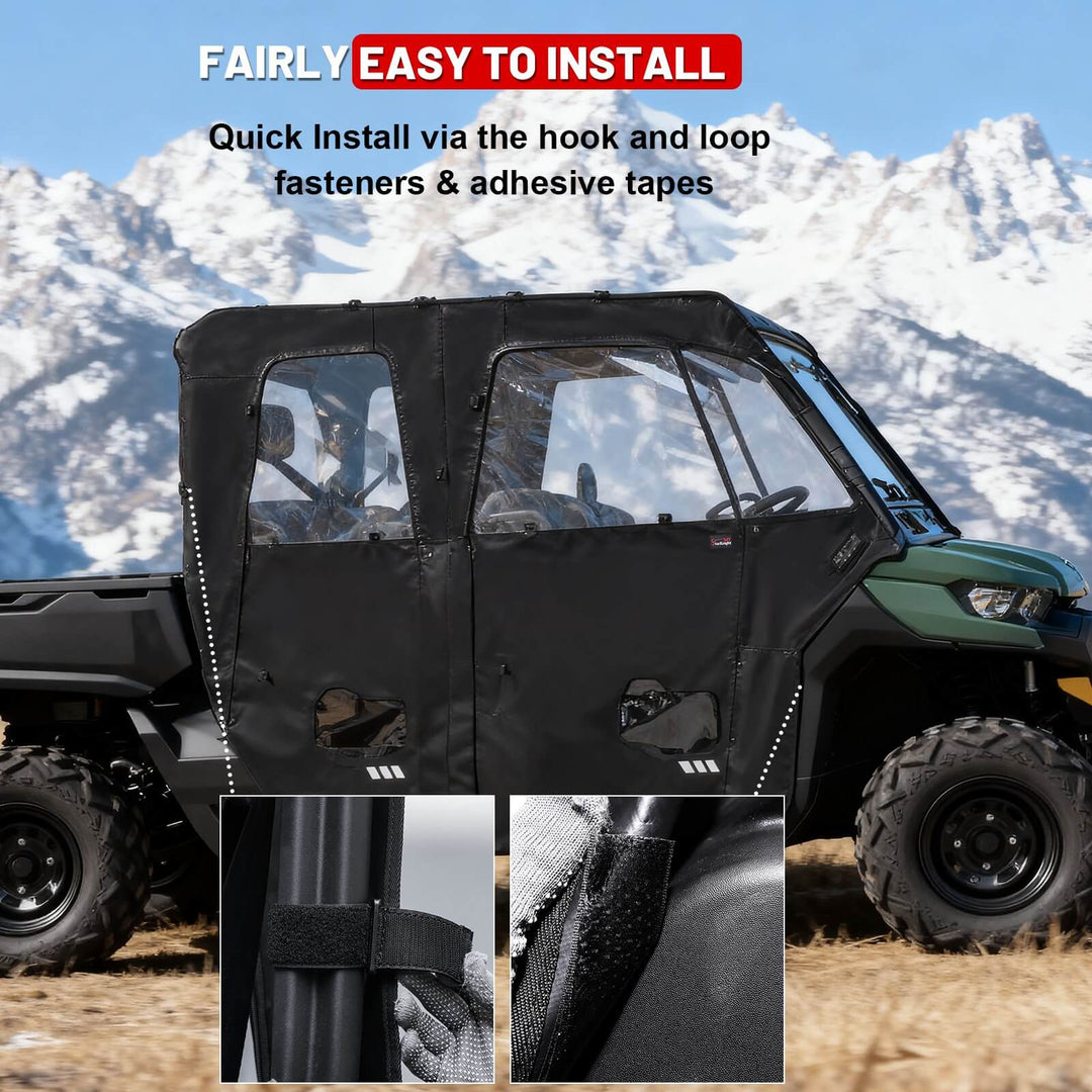 Can-Am defender max xmr soft cab enclosure quick installation 