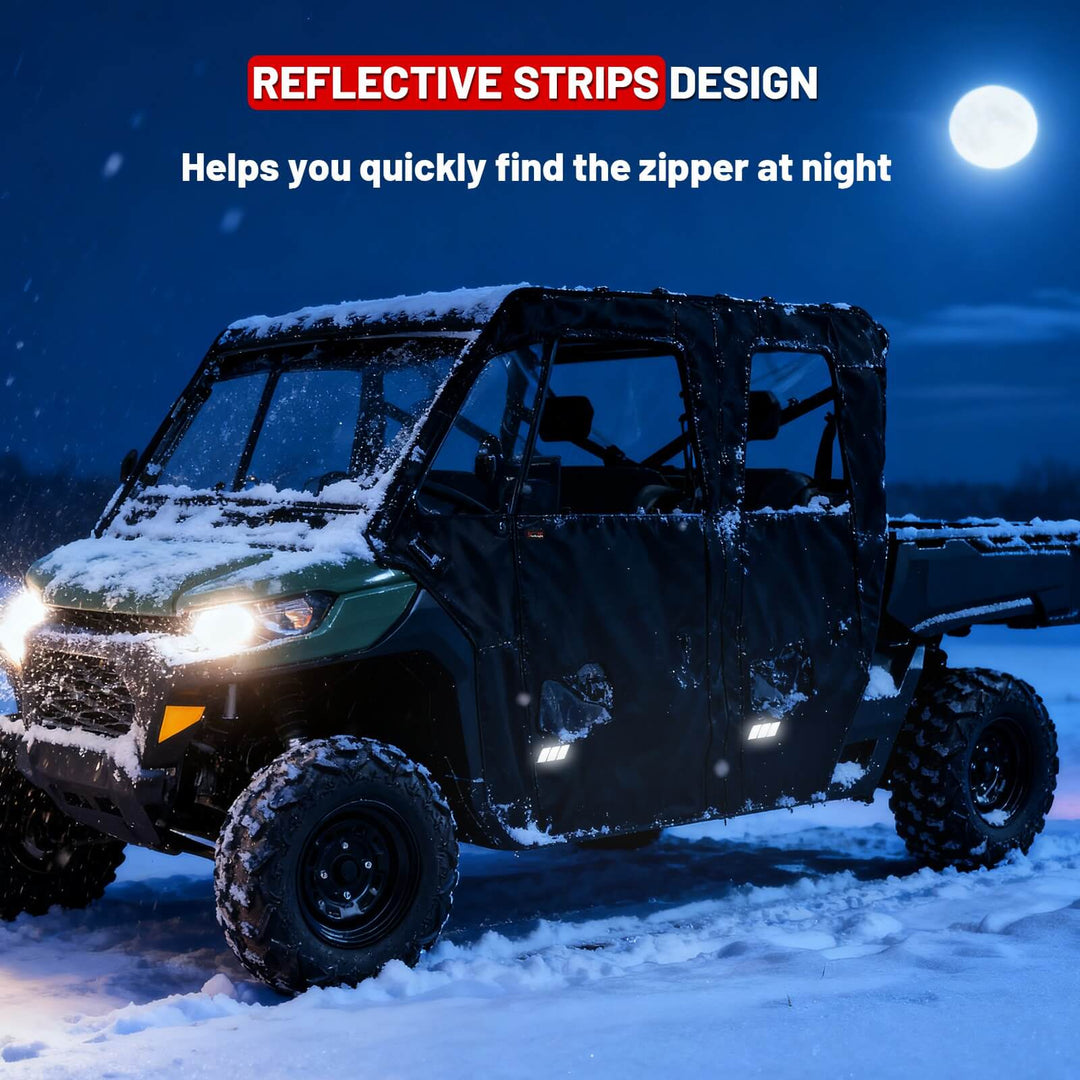 reflective strips design of defender max soft cab