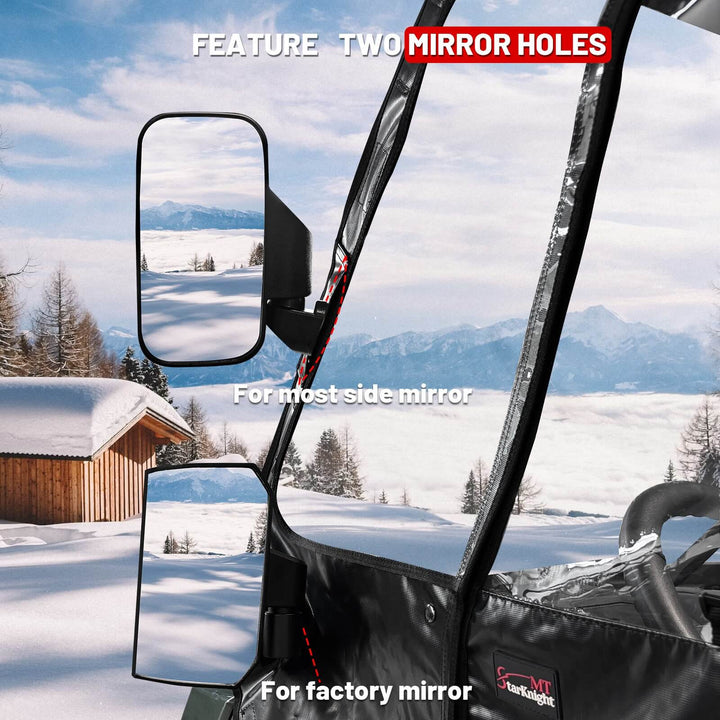 Can-Am defender max soft cab enclosure Fits Side Mirrors 