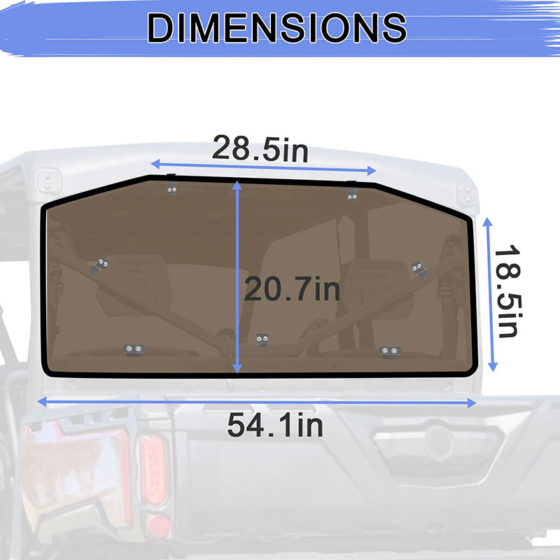 dimension of defender HD rear tint window
