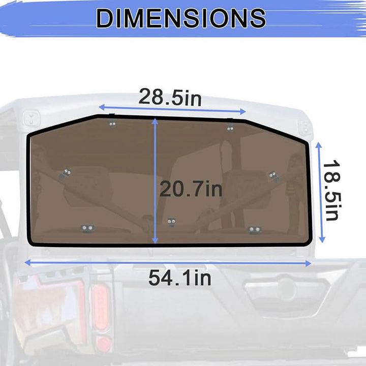 dimension of defender HD rear tint window