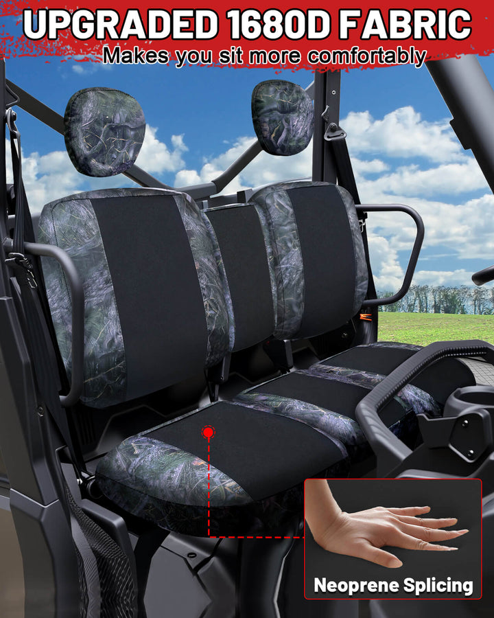 Can-Am defender seat covers with upgraded 1680D fabric 