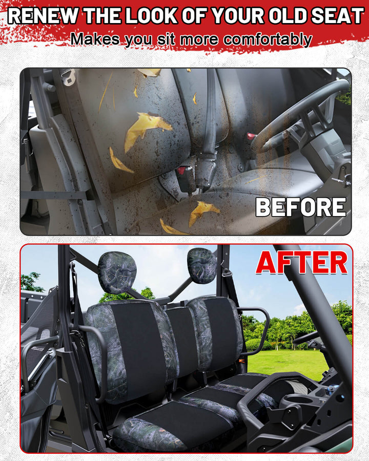 before and after look to install the defender upgraded seat covers