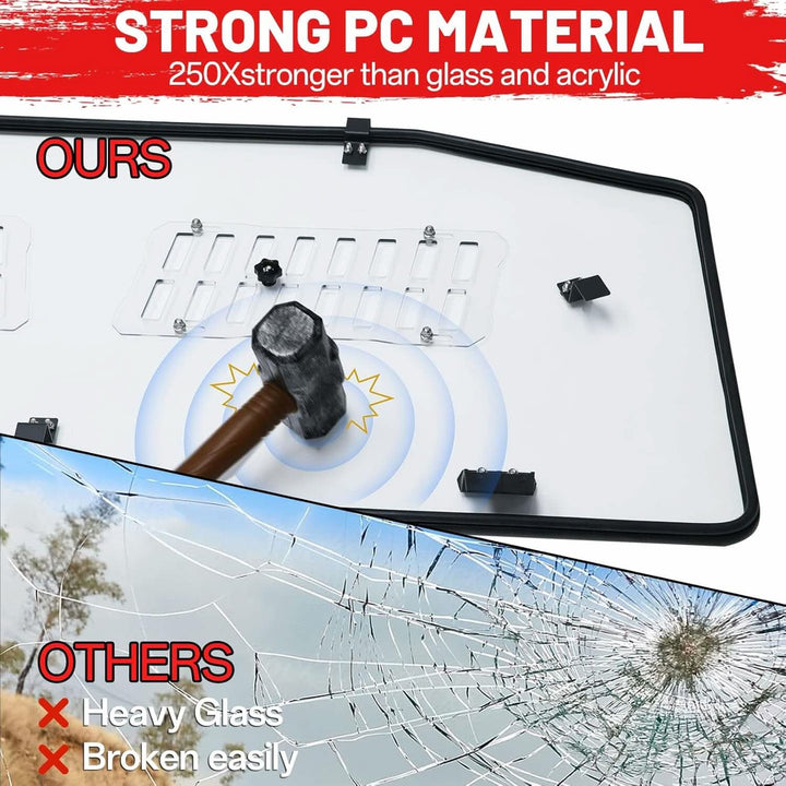 Can-am defender vented rear windshield used strong pc 