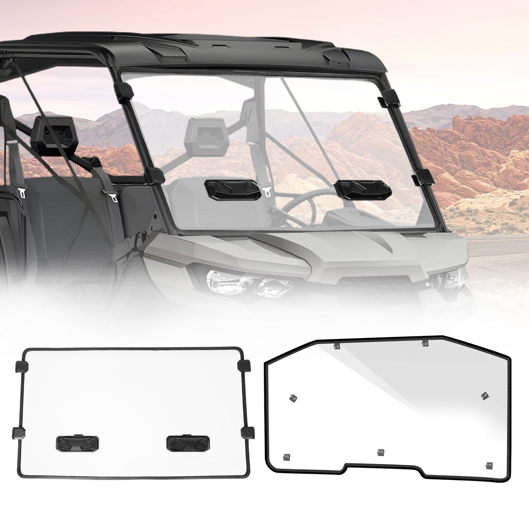 Starknightmt Defender vented and rear windshields