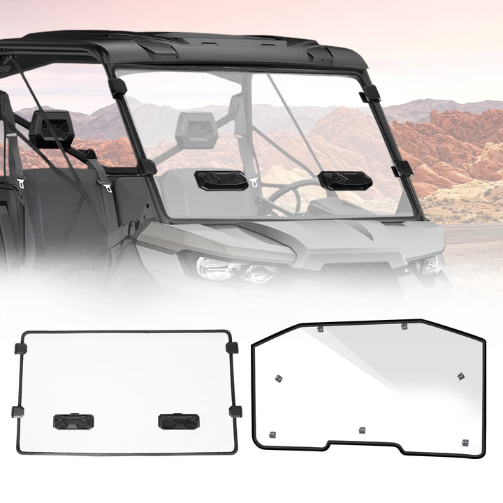 Starknightmt Defender vented and rear windshields