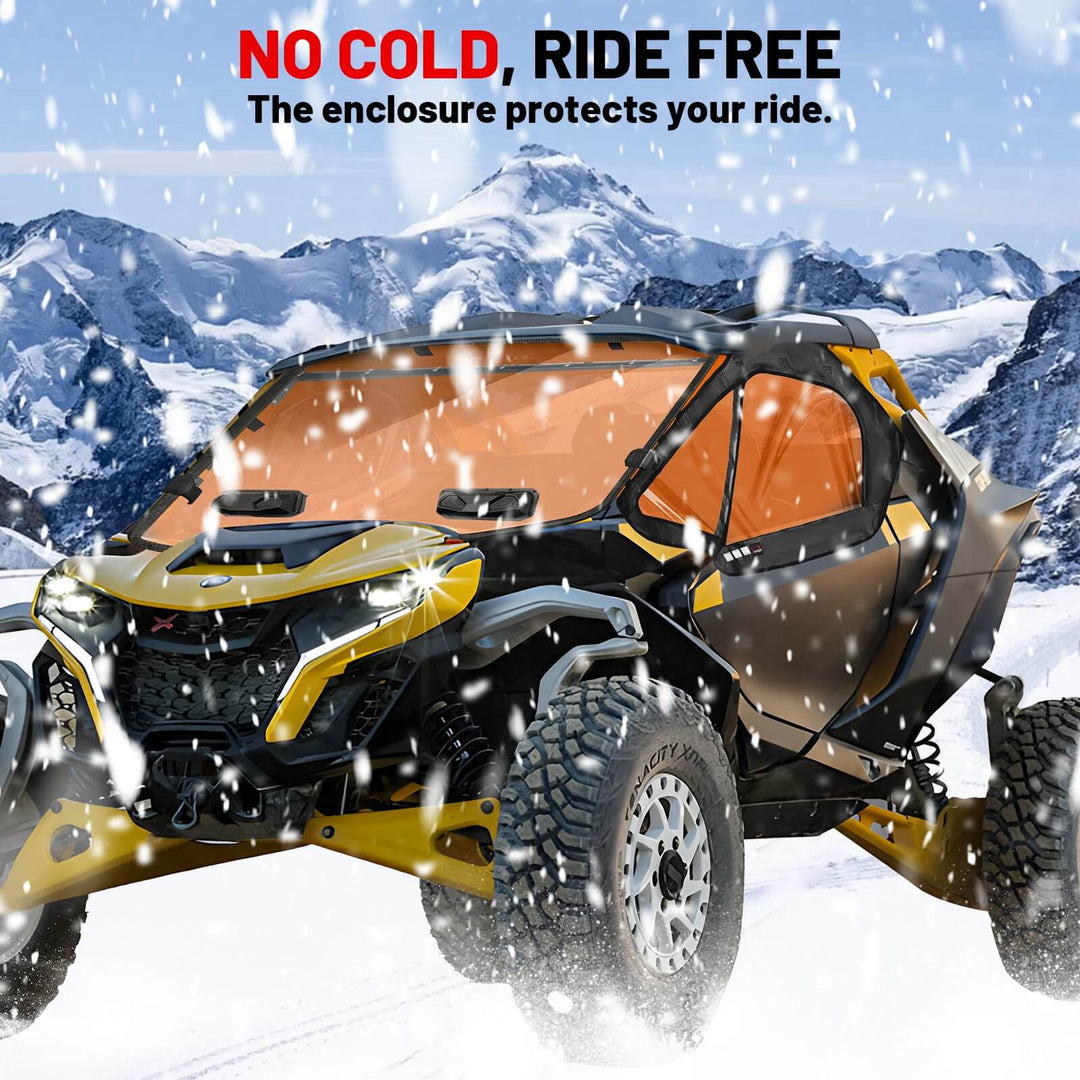  maverick r soft upper door promoting protection from cold weather.