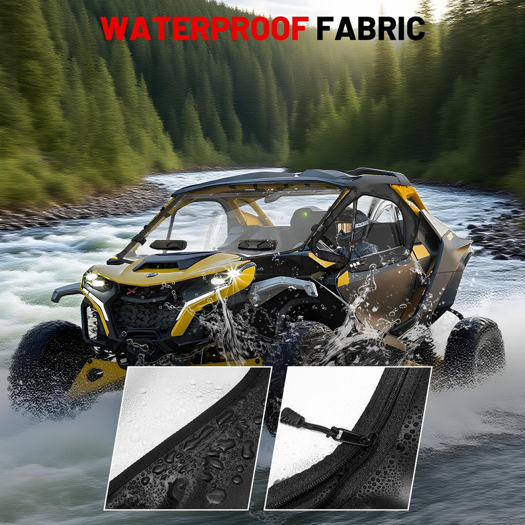 waterproof fabric of maverick r soft cab enclosure