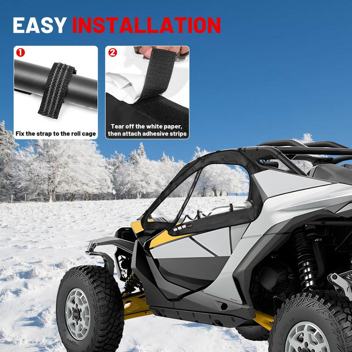 easy to install Can-Am maverick r soft upper door