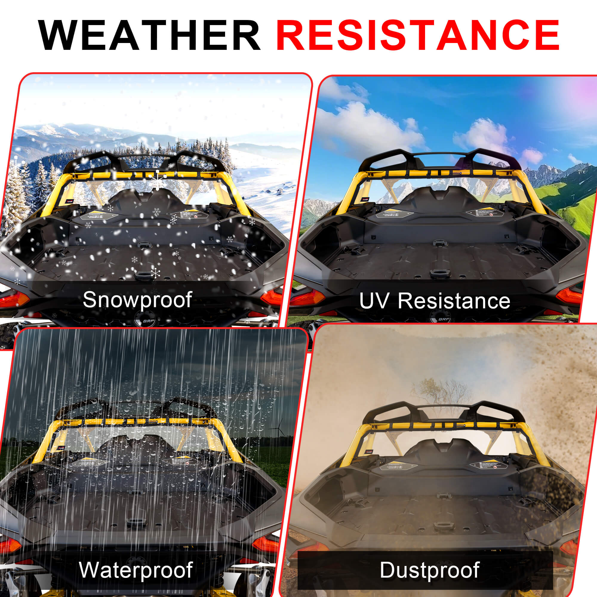 maverick r soft windshield weather resistance 