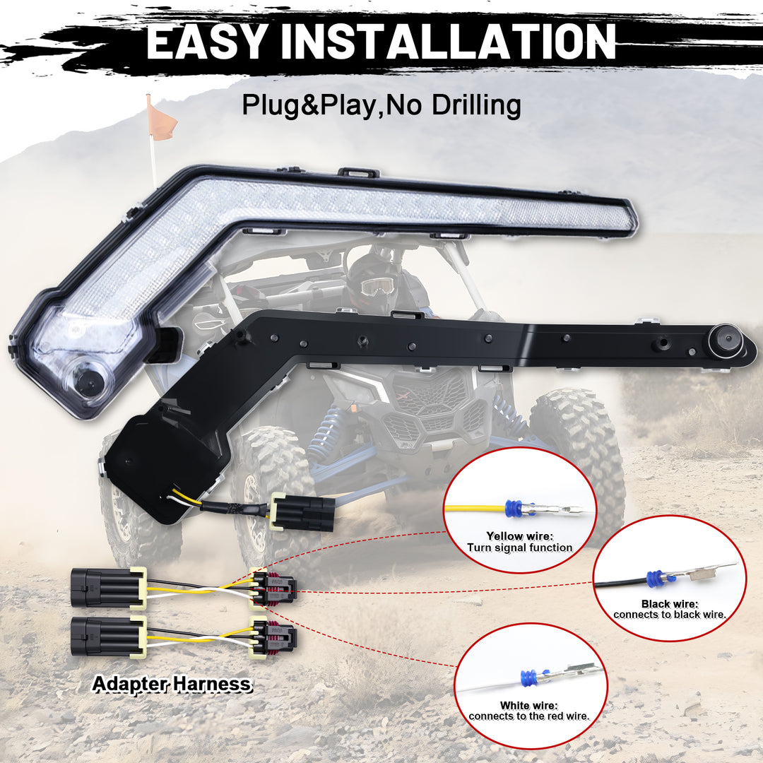 easy to install maverick x3 front fang lights