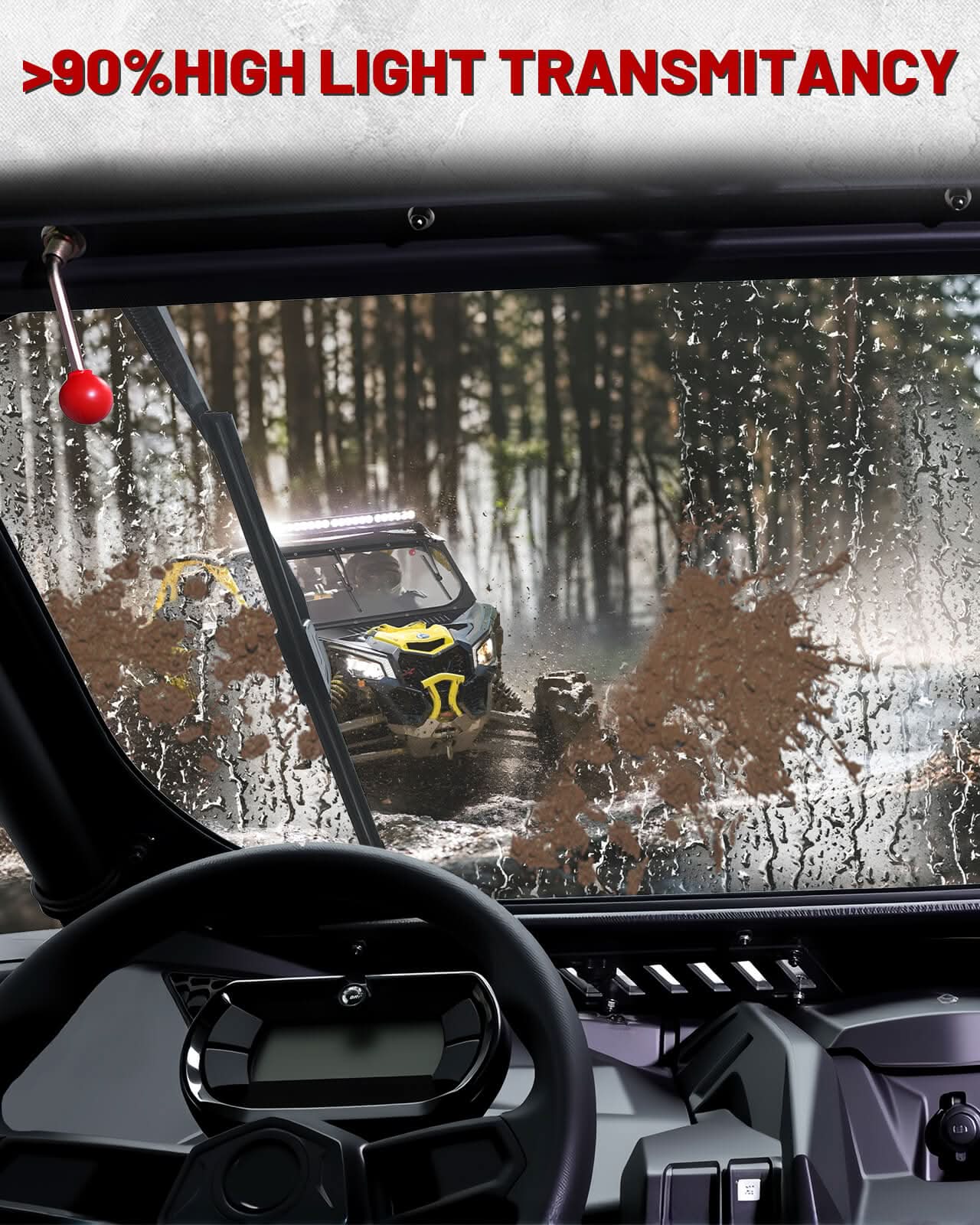 high light transmitancy of maverick x3 glass windshield