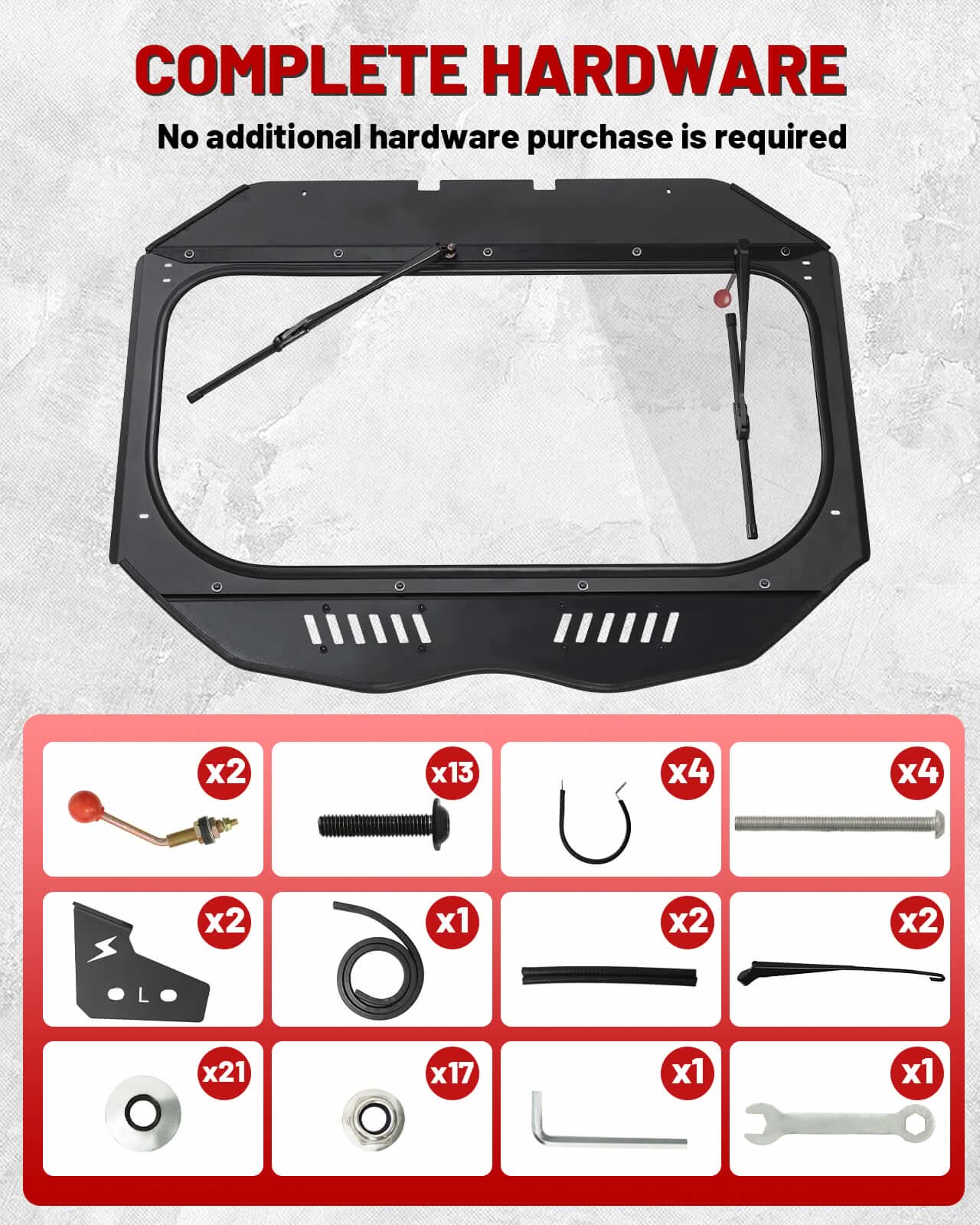 Can-Am maverick x3 glass windshield package list